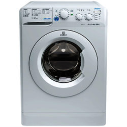 Indesit XWSC61251W Slim Depth Freestanding Washing Machine, 6kg Load, A+ Energy Rating, 1200rpm Spin, White